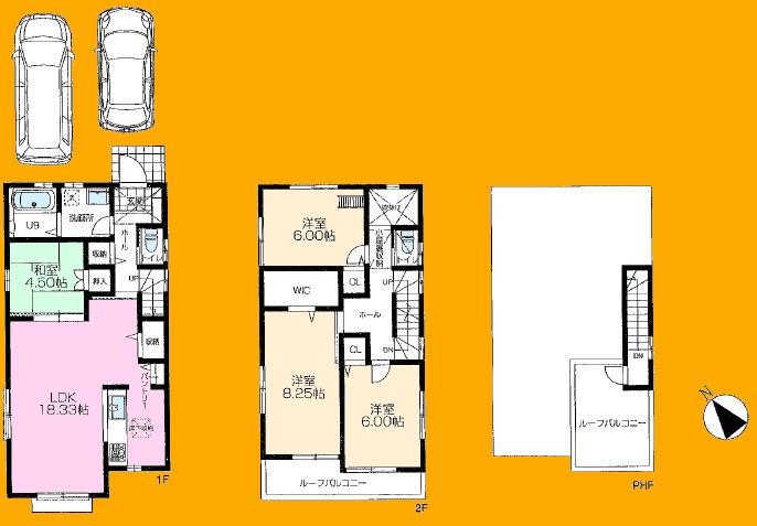 Floor plan. 47,800,000 yen, 4LDK, Land area 156 sq m , Building area 100.84 sq m