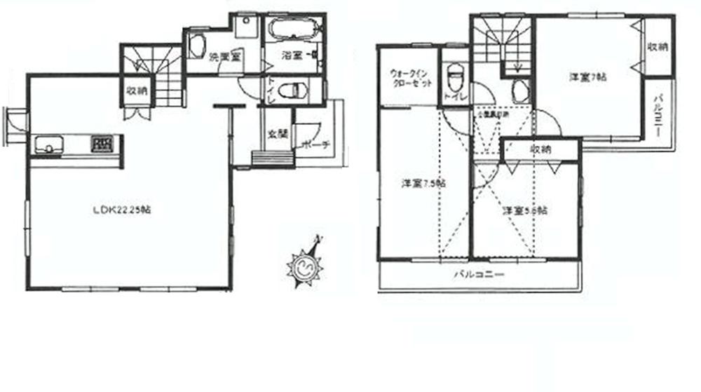Floor plan. Price 39,800,000 yen, 3LDK, Land area 100.48 sq m , Building area 100.81 sq m