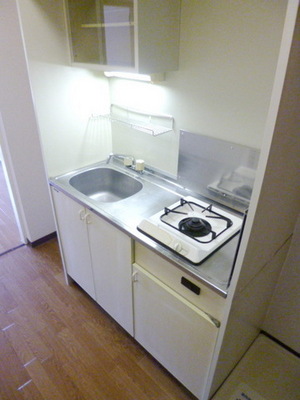 Kitchen. Happy that there is a gas stove