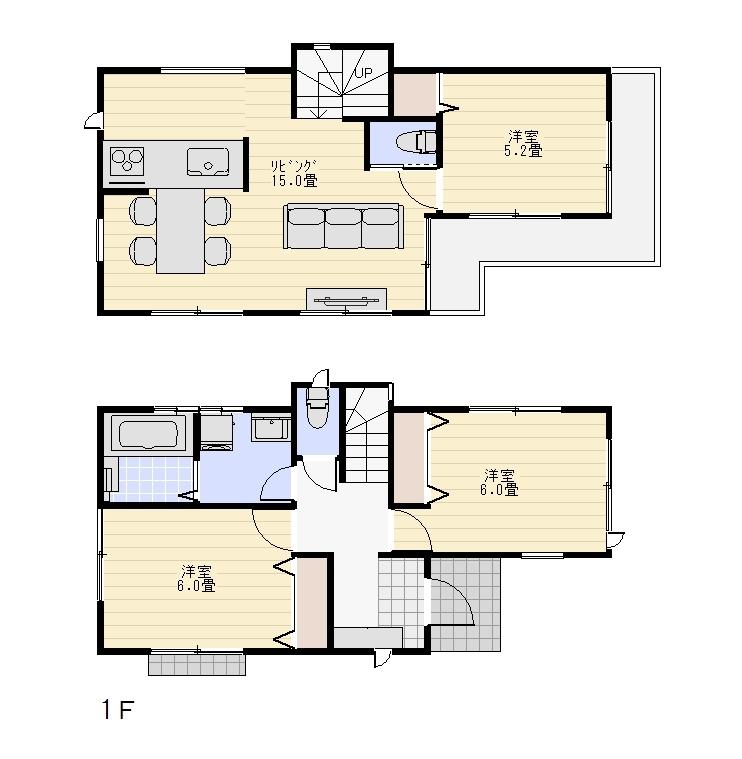 Floor plan. (3 Building), Price 24,800,000 yen, 3LDK, Land area 93.42 sq m , Building area 74.52 sq m