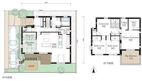  [5-8 buildings] 3LDK + wood deck + Commons space + W.I.C + pantry planned price / Undecided Land area / 170.00m2 Building area / 139.05m2