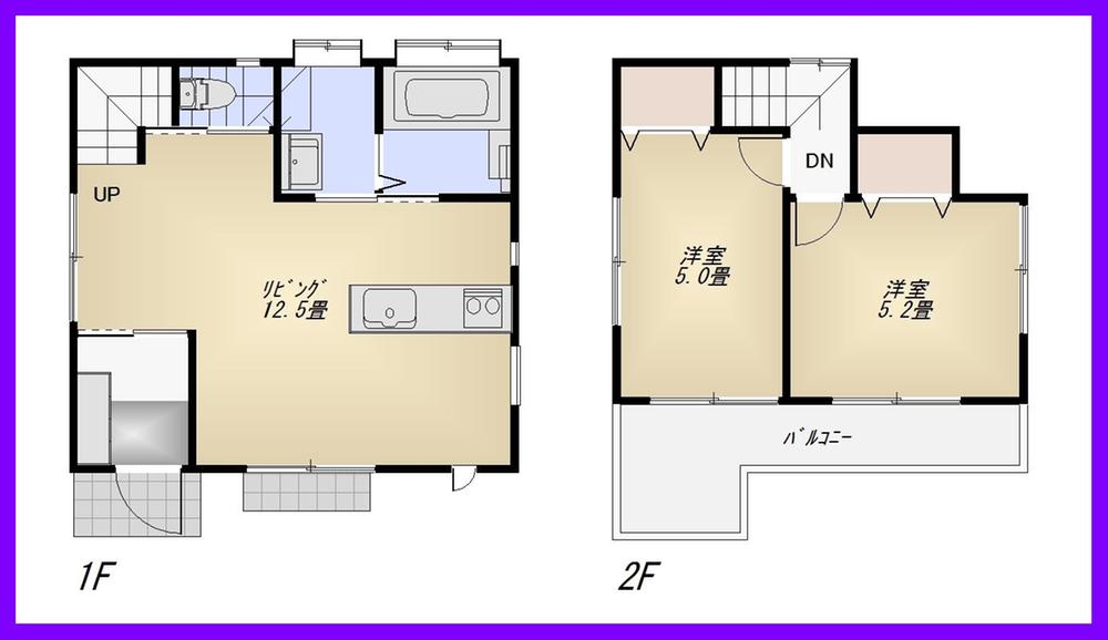 Floor plan. 19.1 million yen, 2LDK, Land area 66.62 sq m , Building area 53.03 sq m floor plan