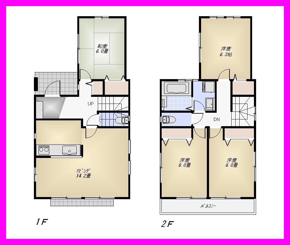 Floor plan. 38,800,000 yen, 4LDK, Land area 132.98 sq m , Building area 92.74 sq m