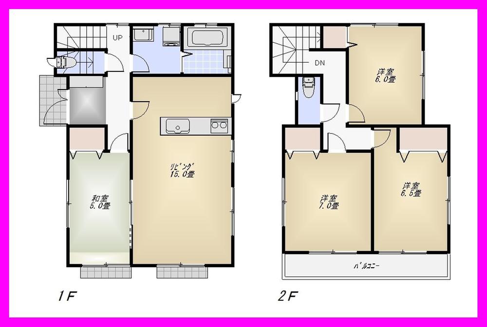 Floor plan. (1 Building), Price 33,800,000 yen, 4LDK, Land area 130.14 sq m , Building area 97.09 sq m
