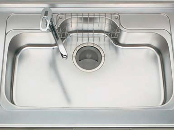 Kitchen.  [Beauty ・ Silent sink] Hardly scratched, Easy daily care because the dirt is also easy to drop. Easy to use in the comfort depth, Water sounds sound is also quiet. (Same specifications)