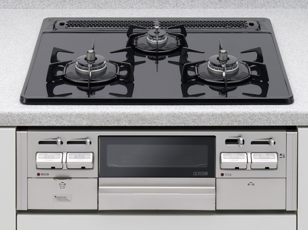 Kitchen.  [Two short beeps and a stove] The cooking situation to determine equipped with a Si sensor gas and flame to self-regulation. It is also a clever stove with cooking timer or double-sided baking waterless grill. (Same specifications)