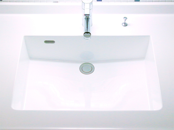 Bathing-wash room.  [Counter-integrated basin bowl] Since there is no joint between the counter, Not likely to remain in dirt, Easy to clean. Clean design is also attractive. (Same specifications)