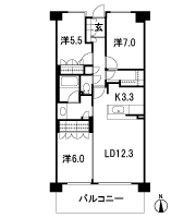Floor: 3LDK + multi-closet, the occupied area: 76.62 sq m, Price: 35,200,000 yen, now on sale