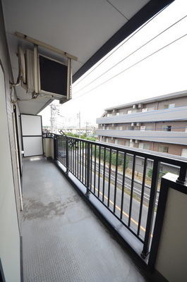 Balcony. Wide balcony