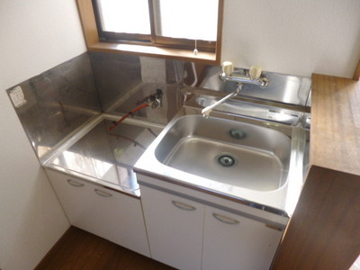 Kitchen. Two-burner gas stove installation Allowed