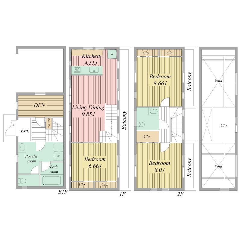 Floor plan. 28.8 million yen, 3LDK + S (storeroom), Land area 110.32 sq m , Building area 118.98 sq m