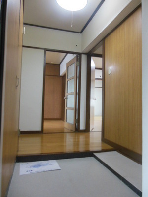 Entrance. Spacious foyer with a shoebox