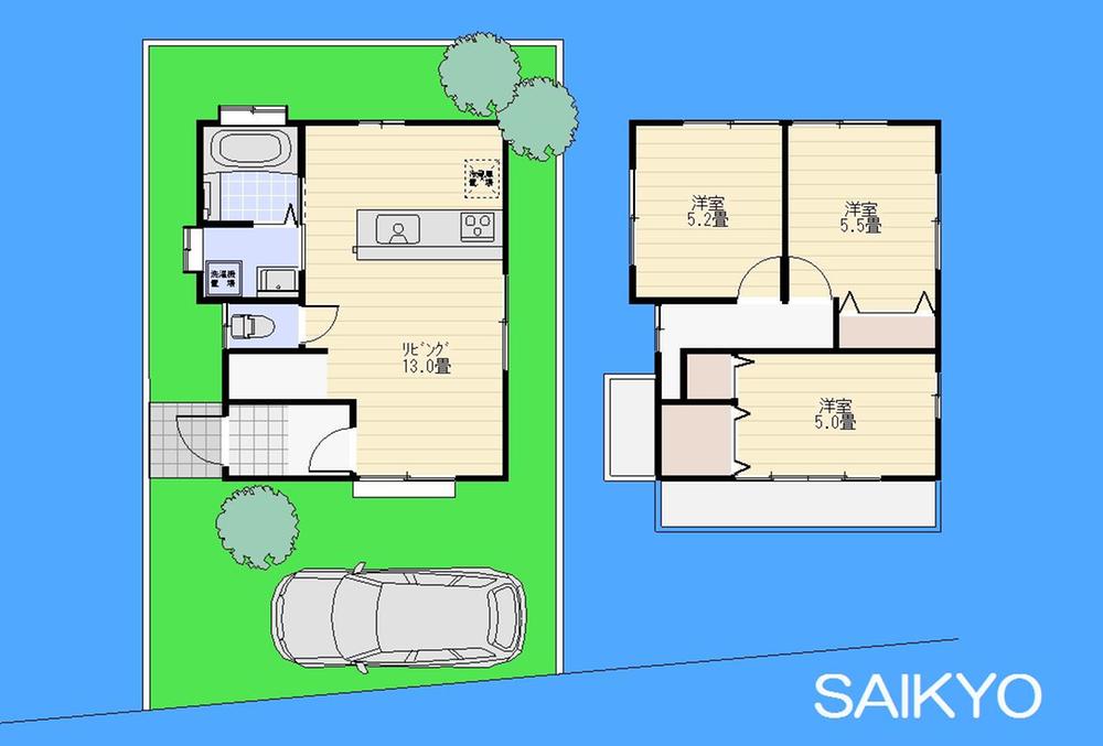 Floor plan. 19.9 million yen, 3LDK, Land area 81.12 sq m , Building area 64.88 sq m floor plan
