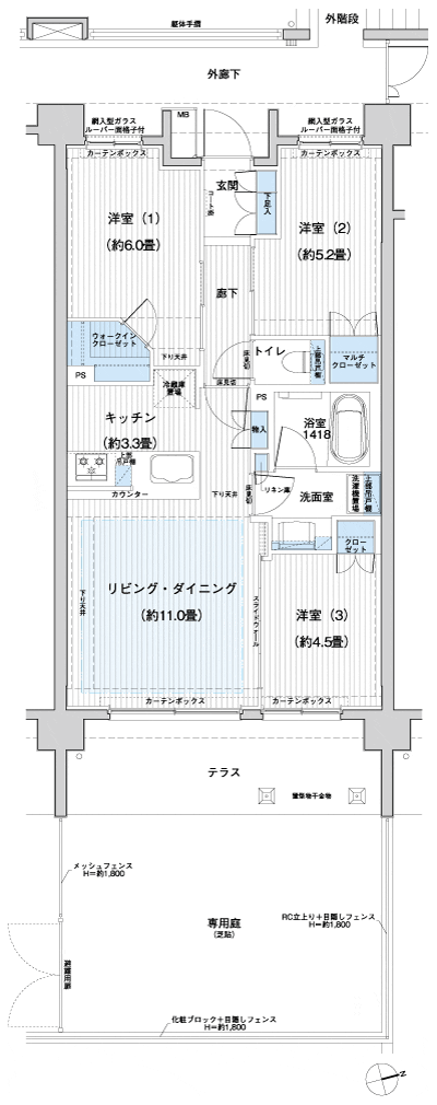 Floor: 3LDK + WIC + MC, occupied area: 65.62 sq m, Price: 29,300,000 yen, now on sale