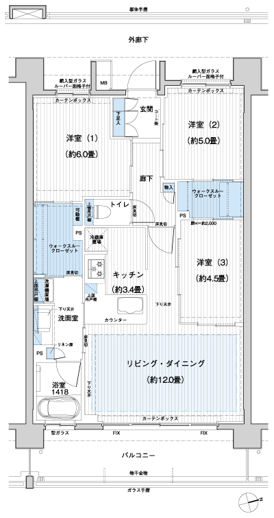Floor: 3LDK + 2WTC, occupied area: 71.51 sq m, Price: 35,900,000 yen, now on sale