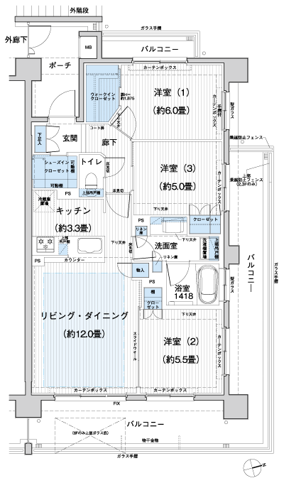 Floor: 3LDK + WIC + SIC, the occupied area: 72.78 sq m, Price: 35,700,000 yen, now on sale