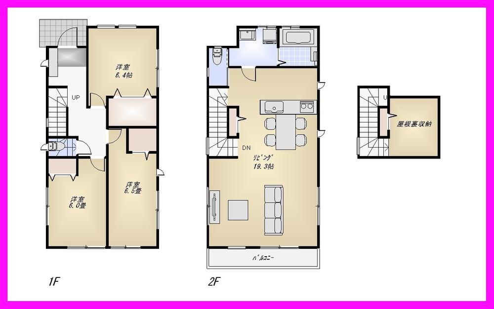 Floor plan. 34,800,000 yen, 3LDK, Land area 110.86 sq m , Building area 88.18 sq m floor plan