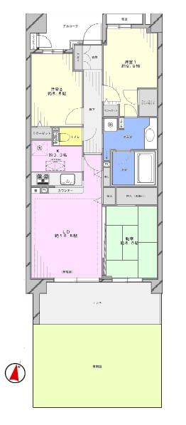 Floor plan. 3LDK, Price 31,800,000 yen, Footprint 72.4 sq m