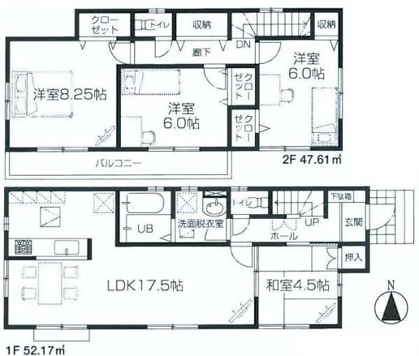 Floor plan. 45,800,000 yen, 4LDK, Land area 134.71 sq m , Building area 99.78 sq m