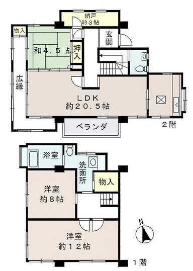 Floor plan. 24,850,000 yen, 3LDK+S, Land area 193.49 sq m , Building area 123.31 sq m floor plan