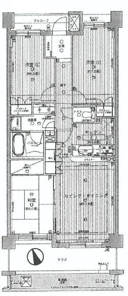 Floor plan. 3LDK, Price 31 million yen, Occupied area 75.39 sq m