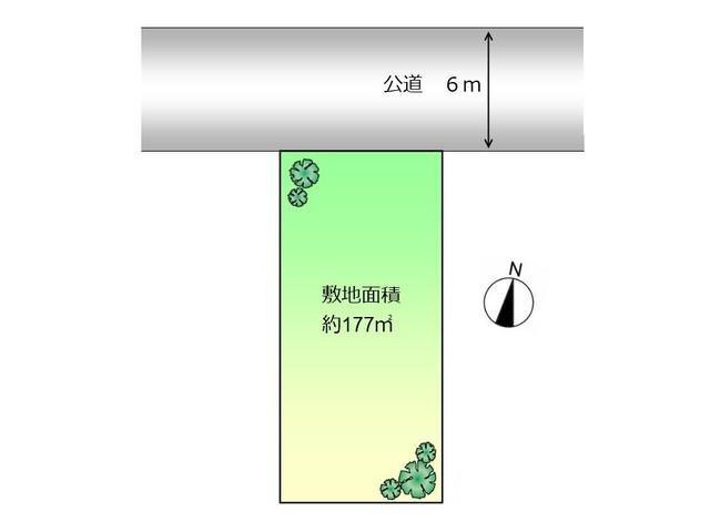 Compartment figure. Land price 45 million yen, Land area 177 sq m Hino Manganji 3-chome compartment view