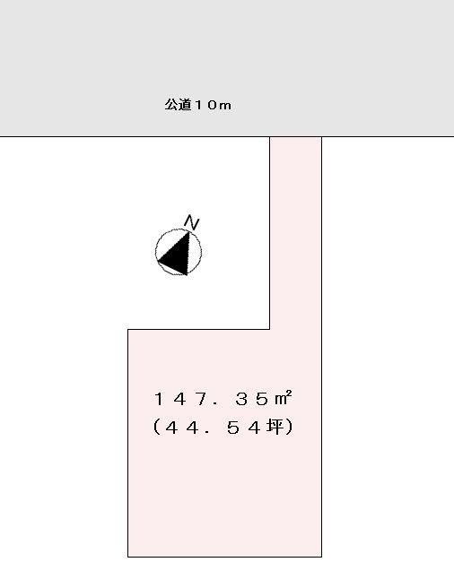 Compartment figure. Land price 42,300,000 yen, Land area 147.35 sq m