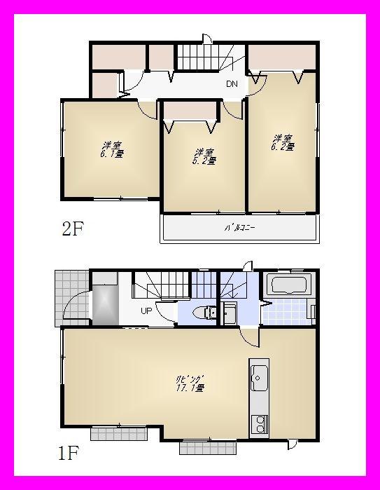 Floor plan. 29,800,000 yen, 3LDK, Land area 104.05 sq m , Building area 83.22 sq m floor plan