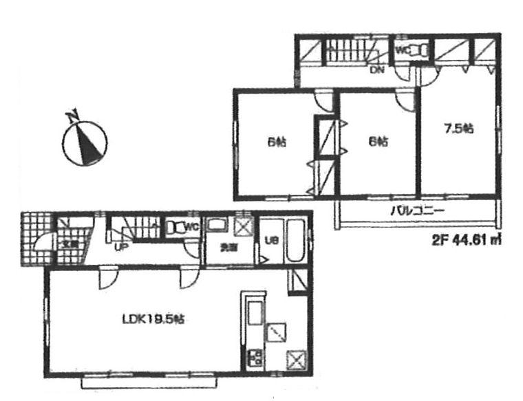 Floor plan. (B section), Price 37,800,000 yen, 3LDK, Land area 120.02 sq m , Building area 92.74 sq m