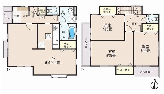 Floor plan. (15 Building), Price 30,680,000 yen, 3LDK, Land area 126.09 sq m , Building area 95.22 sq m
