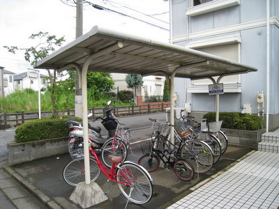 Other common areas. Happy Covered bicycle parking