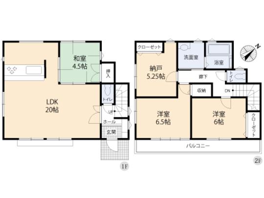 Floor plan. 38,800,000 yen, 3LDK, Land area 127.89 sq m , Building area 94.36 sq m floor plan