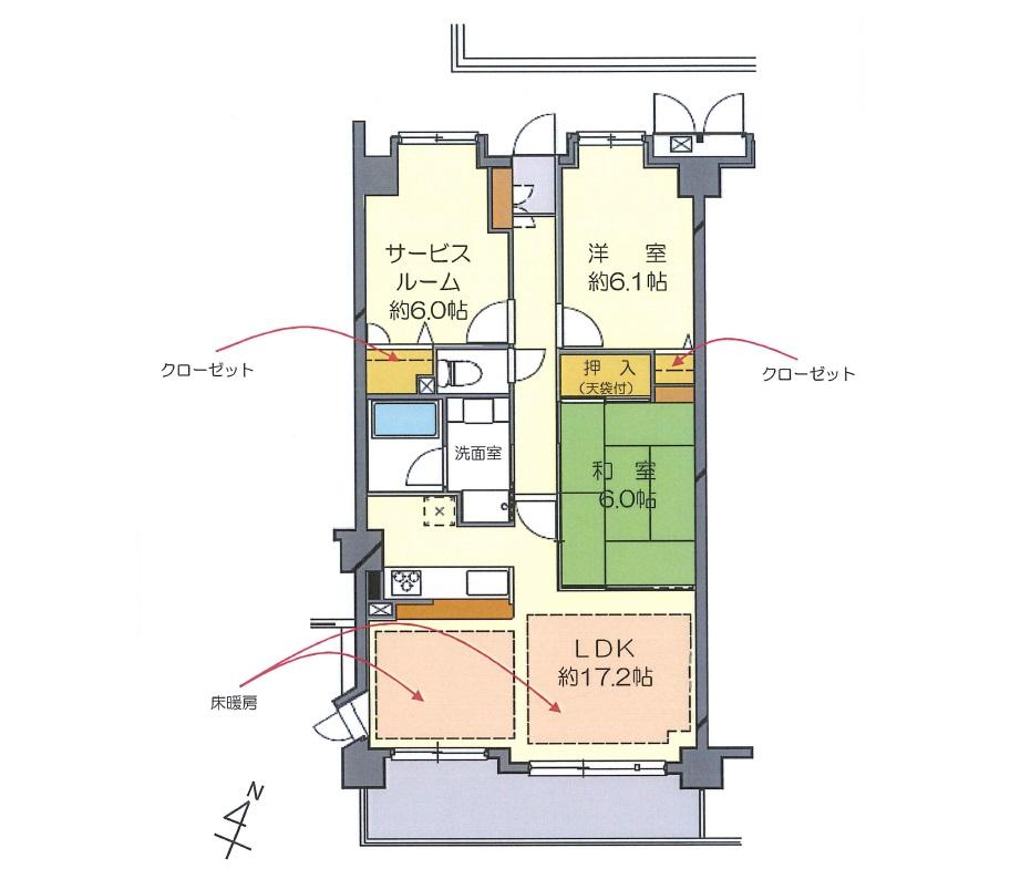 Floor plan. 2LDK + S (storeroom), Price 21 million yen, Occupied area 75.24 sq m , Balcony area 10.1 sq m