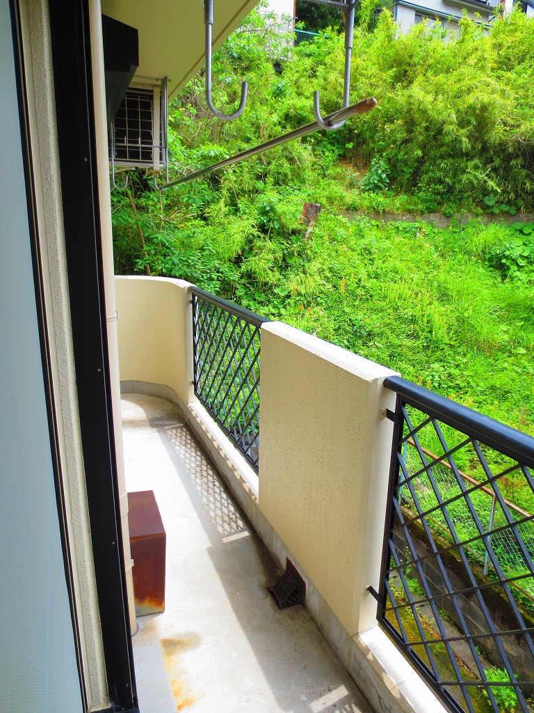 Balcony. Green is Oki view