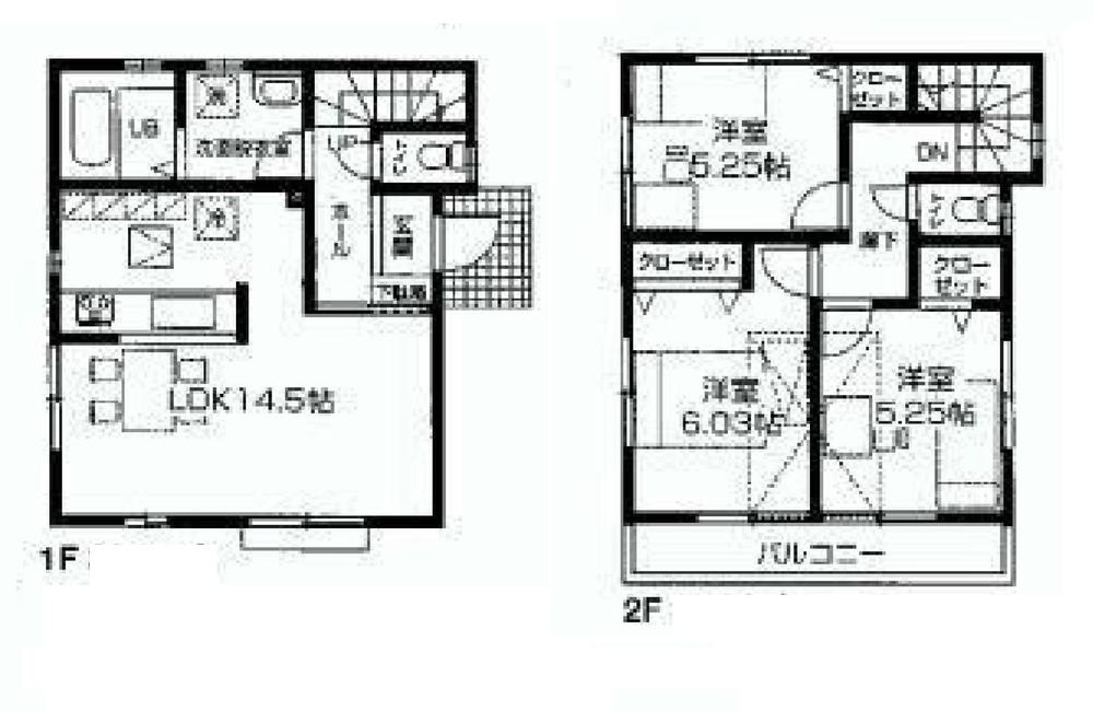 Floor plan. (1 Building), Price 30,600,000 yen, 3LDK, Land area 96.01 sq m , Building area 76.18 sq m