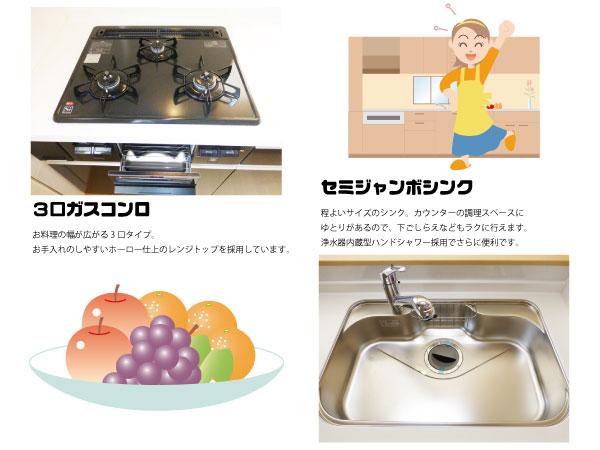 Other Equipment. Artificial marble counter ・ Water purifier integrated faucet (Reference)