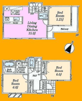Floor plan. (3), Price 27,800,000 yen, 3LDK, Land area 93.42 sq m , Building area 74.52 sq m