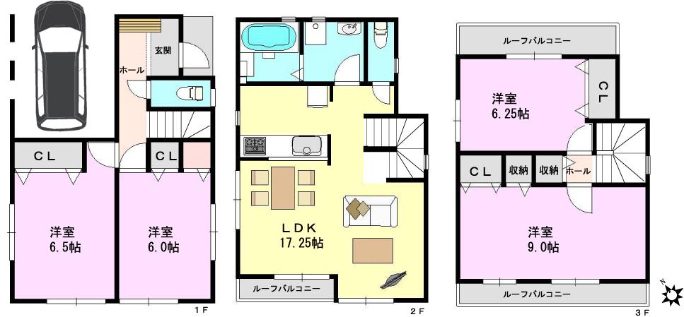 Floor plan. 35,800,000 yen, 4LDK, Land area 79.03 sq m , Building area 115.92 sq m