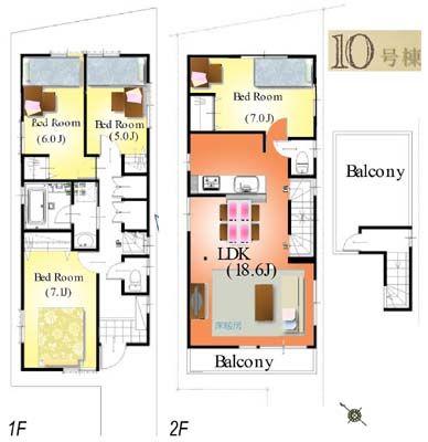 Floor plan. 43,300,000 yen, 4LDK, Land area 100.01 sq m , Building area 101.85 sq m