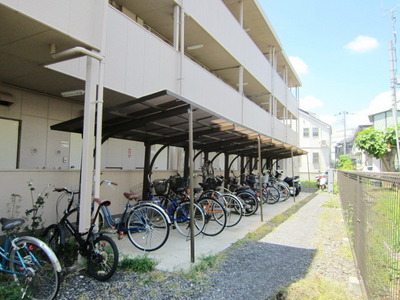 Other common areas. It is a roof with bicycle parking