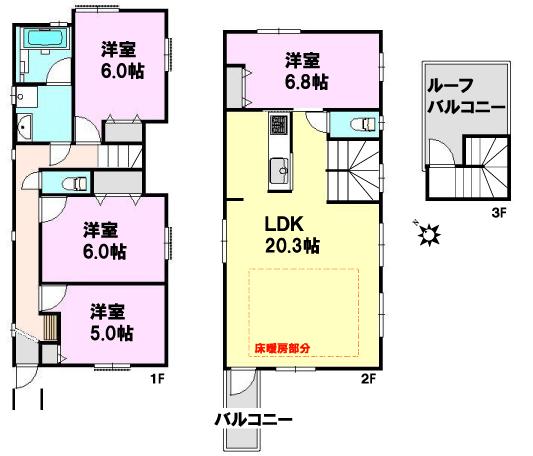 Floor plan. (8), Price 42,800,000 yen, 4LDK, Land area 100.01 sq m , Building area 101.85 sq m