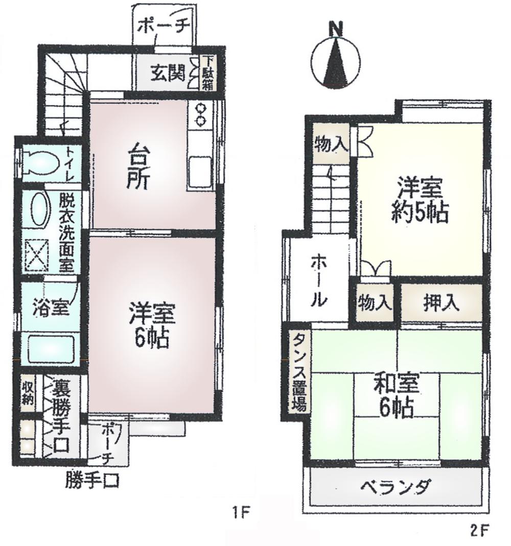 Floor plan. 13.8 million yen, 3DK, Land area 47.66 sq m , Building area 52.51 sq m