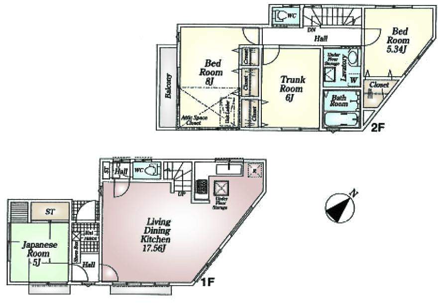 Floor plan. 39,800,000 yen, 4LDK, Land area 97.08 sq m , Building area 96.58 sq m floor plan