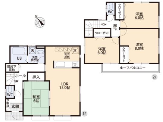 Floor plan. 44,800,000 yen, 4LDK, Land area 141.14 sq m , Building area 99.78 sq m floor plan