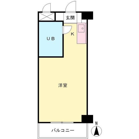 Floor plan. Price 3.1 million yen, Occupied area 13.39 sq m , Balcony area 2.65 sq m