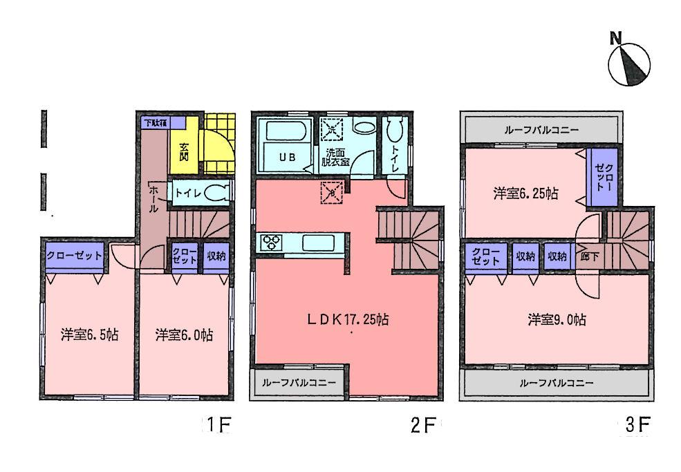 Floor plan. 37,800,000 yen, 4LDK, Land area 79.03 sq m , Building area 115.92 sq m