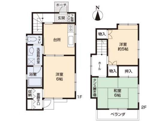 Floor plan. 13.8 million yen, 3K, Land area 47.66 sq m , Building area 52.51 sq m floor plan