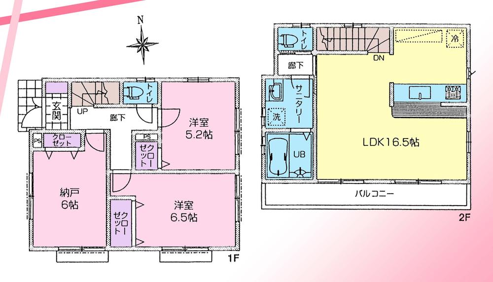Floor plan. (3 Building), Price 39,800,000 yen, 3LDK, Land area 105.81 sq m , Building area 81.15 sq m