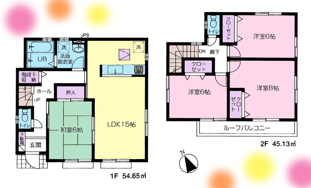 Floor plan. 41,800,000 yen, 4LDK, Land area 141.14 sq m , Building area 99.78 sq m