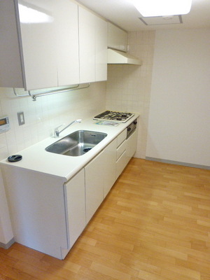 Kitchen. Advance of cooking a three-necked gas stove with system Kitchen